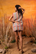 Load image into Gallery viewer, Afro Tweed Multi-color Frill Jacket - labelreyya
