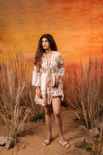 Load image into Gallery viewer, Sunset White Orange Shell Dress - labelreyya
