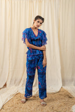 Load image into Gallery viewer, Sea Blue Co-ord Set (Set Of 2) - labelreyya