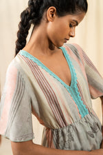 Load image into Gallery viewer, Oriental Striped Dress - labelreyya
