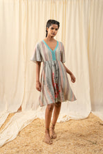 Load image into Gallery viewer, Oriental Striped Dress - labelreyya