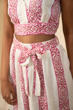 Load image into Gallery viewer, Pink Tribal Bralette-Cord Set (Set of 3) - labelreyya
