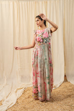 Load image into Gallery viewer, Oriental Floral Pleated Maxi - labelreyya
