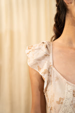 Load image into Gallery viewer, Beige Lace Tiered Maxi Dress - labelreyya
