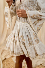 Load image into Gallery viewer, White Printed Lace Dress - labelreyya

