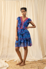 Load image into Gallery viewer, Sea Blue Lace Dress - labelreyya
