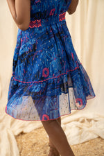 Load image into Gallery viewer, Sea Blue Lace Dress - labelreyya
