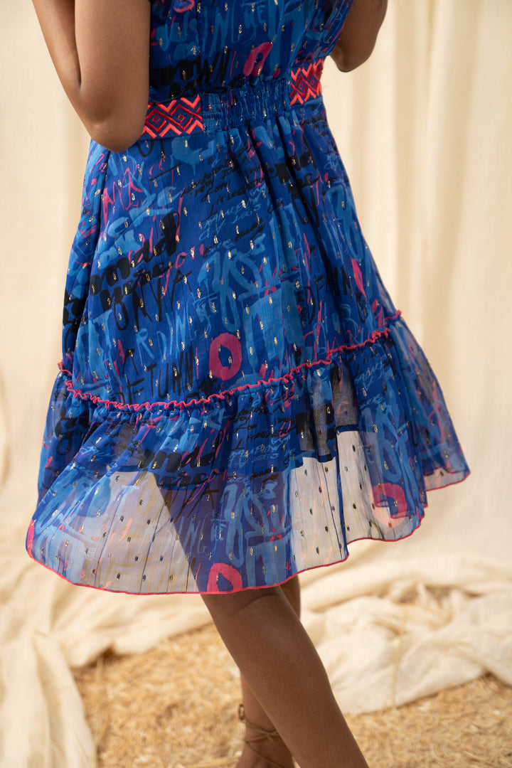 Sea Blue Lace Dress - labelreyya