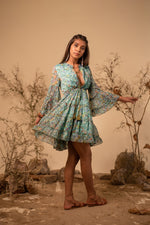Load image into Gallery viewer, Green Floral Printed Dress
