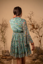 Load image into Gallery viewer, Green Floral Printed Dress
