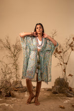 Load image into Gallery viewer, Green Floral Printed Kaftan
