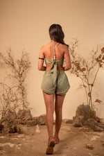 Load image into Gallery viewer, Sage Green Bustier Top
