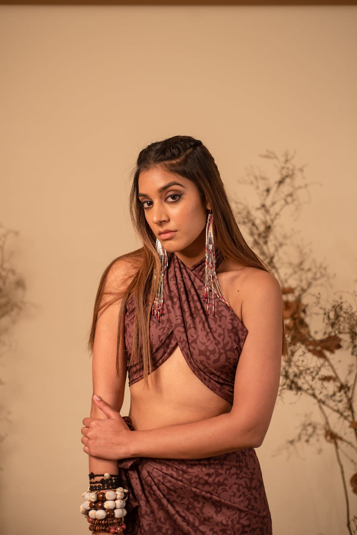 Brown Boho Sarong Cord Set (Set of 2)