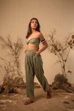Load image into Gallery viewer, Sage Green Bustier Co-Ord Set (Set of 2)