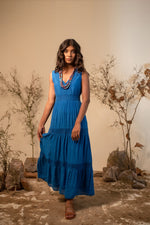 Load image into Gallery viewer, Blue Resort Summer Maxi

