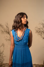 Load image into Gallery viewer, Wild Soul Blue Printed Necklace
