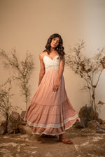 Load image into Gallery viewer, Pink Crochet Strappy Maxi
