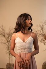 Load image into Gallery viewer, Pink Crochet Strappy Maxi
