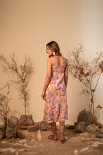 Load image into Gallery viewer, Pink Tropical Printed Strappy Dress