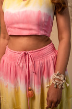 Load image into Gallery viewer, Tie-Dye Halter Neck Top And Skirt Co-Ord Set (Set of 2)
