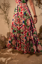 Load image into Gallery viewer, Mosaic Printed Tiered Dress
