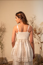 Load image into Gallery viewer, Boho Off White Lace Top
