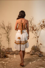Load image into Gallery viewer, White Chain Embroidered Boho Dress
