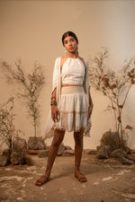 Load image into Gallery viewer, Tribal White Boho Shrug
