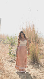 Load and play video in Gallery viewer, Pink Crochet Strappy Maxi

