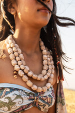 Load image into Gallery viewer, Dream-catcher Beige Boho Necklace